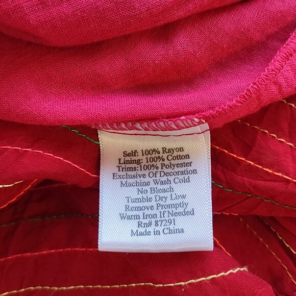 Johnny Was Boho Tiered Floral Patchwork Midi Skirt Flowy Hippie Size Small - Picture 13 of 14